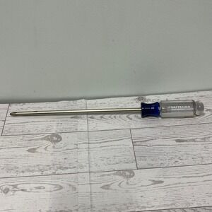 Craftsman 41296 Phillips P2 Screwdriver Long Reach Made in USA Blue Clear Handle